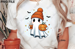 Cute Spooky Ghost Pumpkin Halloween PNG Product Image 2
