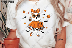 Cute Funny Ghost Pumpkin Halloween Png Product Image 2