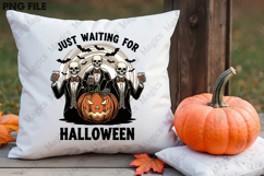 Just Waiting for Halloween, Skeleton PNG Product Image 3