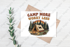 Camp More Worry Less PNG | Camping Sublimation Design Product Image 3
