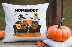 Homebody Skeleton PNG, Halloween PNG Product Image 3