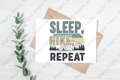 Sleep, Hike Repeat PNG | Camping Sublimation Design Product Image 3