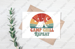 Camp Chill Repeat PNG | Camping Sublimation Design Product Image 3