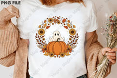 Halloween Fall Ghost Boho PNG, Floral Product Image 3