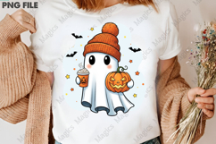 Cute Spooky Ghost Pumpkin Halloween PNG Product Image 3