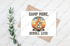 Camp More, Scroll Less PNG | Camping Sublimation Design Product Image 3
