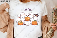 Cute Spooky Ghost Pumpkin Halloween PNG Product Image 3