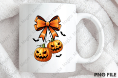 Coquette Pumpkin Bow PNG, Halloween PNG Product Image 4