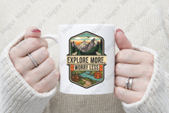 Explore More Worry Less PNG | Camping Sublimation Design Product Image 4