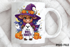 Cute Highland Cow Halloween PNG Product Image 3