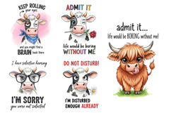 Funny cow sublimation Designs Bundle Product Image 3