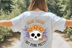 Boho Halloween Skull Flower PNG Product Image 3