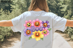 Boho Halloween Flower Pumpkin PNG Product Image 3