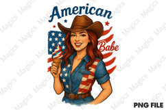 4th of July Patriotic Cowgirl American Product Image 1