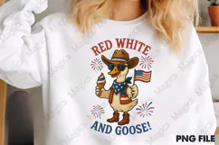 Goose 4th of July Patriotic Cowboy Png Product Image 2