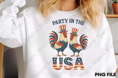 Party in the USA Patriotic Rooster Png Product Image 2