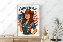 4th of July Patriotic Cowgirl American Product Image 3