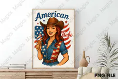 4th of July Patriotic Cowgirl American Product Image 3