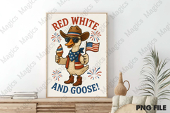 Goose 4th of July Patriotic Cowboy Png Product Image 3