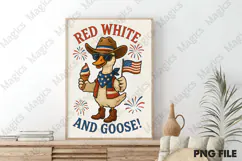 Goose 4th of July Patriotic Cowboy Png Product Image 3