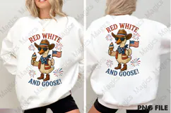 Goose 4th of July Patriotic Cowboy Png Product Image 4