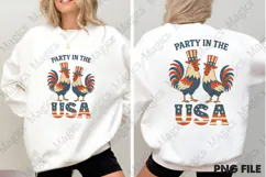 Party in the USA Patriotic Rooster Png Product Image 4