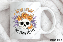 Boho Halloween Skull Flower PNG Product Image 4