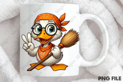 Funny Halloween Goose Girl Design PNG Product Image 3