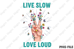 Live Slow LOVE LOUD Halloween Clipart Product Image 2