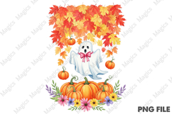 Halloween Fall Ghost PNG Product Image 2