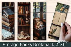 Vintage Books Printable Bookmark Product Image 1