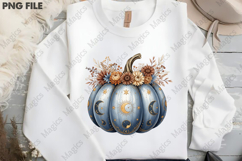 Blue Boho Halloween Sublimation Clipart Product Image 3
