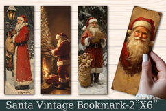 Santa Vintage Bookmark Png Product Image 1
