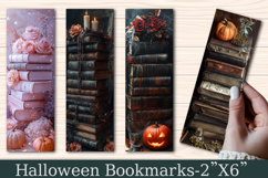 Halloween Floral Books Bookmark Png Product Image 1