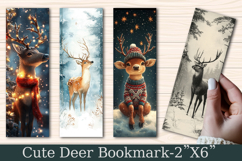 Cute Deer Bookmark Printable Png Product Image 1