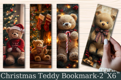 Christmas Teddy Bookmark Printable Png Product Image 1