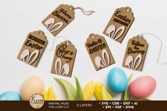 Easter Decorative Tags Set, Layered Cut Templates Product Image 1