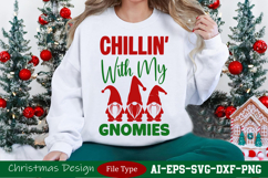 Chillin&#039; With My Gnomies SVG - Cute Winter Gnome Design Product Image 2