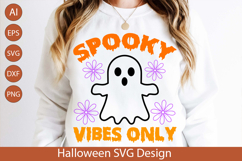 Spooky Vibes Only SVG - Perfect for Halloween Crafts Product Image 1