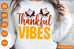 Thankful Vibes - Thanksgiving SVG Design Product Image 1