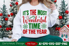 The Most Wonderful Time Of The Year SVG for Christmas Shirts Product Image 1
