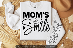 Mom&#039;s Smile,Mother&#039;s Day Sleeve SVG Product Image 1