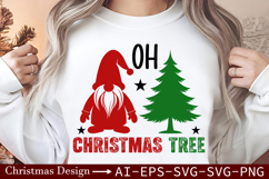Oh Christmas Tree SVG for Holiday Cards and Crafts Product Image 1