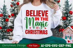 Believe In The Magic of Christmas SVG - Whimsical Holiday De Product Image 1