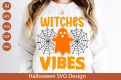 Witches Vibes SVG - Spooky Halloween Witch Design Product Image 1