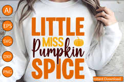 Little Miss Pumpkin Spice - Thanksgiving SVG Design Product Image 1
