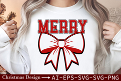 Merry Christmas SVG - Classic Holiday Greeting Product Image 1
