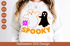 Spooky SVG - Halloween Ghost and Haunted Design Product Image 1