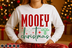 Mooey Christmas - SVG Design Cut File, Christmas Design Product Image 1