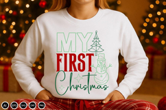 My First Christmas - SVG Design Cut File, Christmas Design Product Image 1